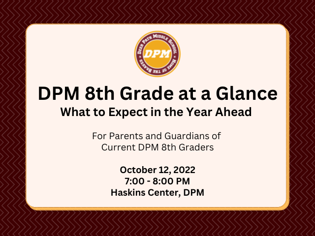  DPM 8th Grade at a Glance Presentation